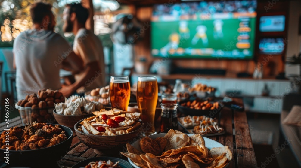 Sports Gathering Refreshments: Beer and Snacks