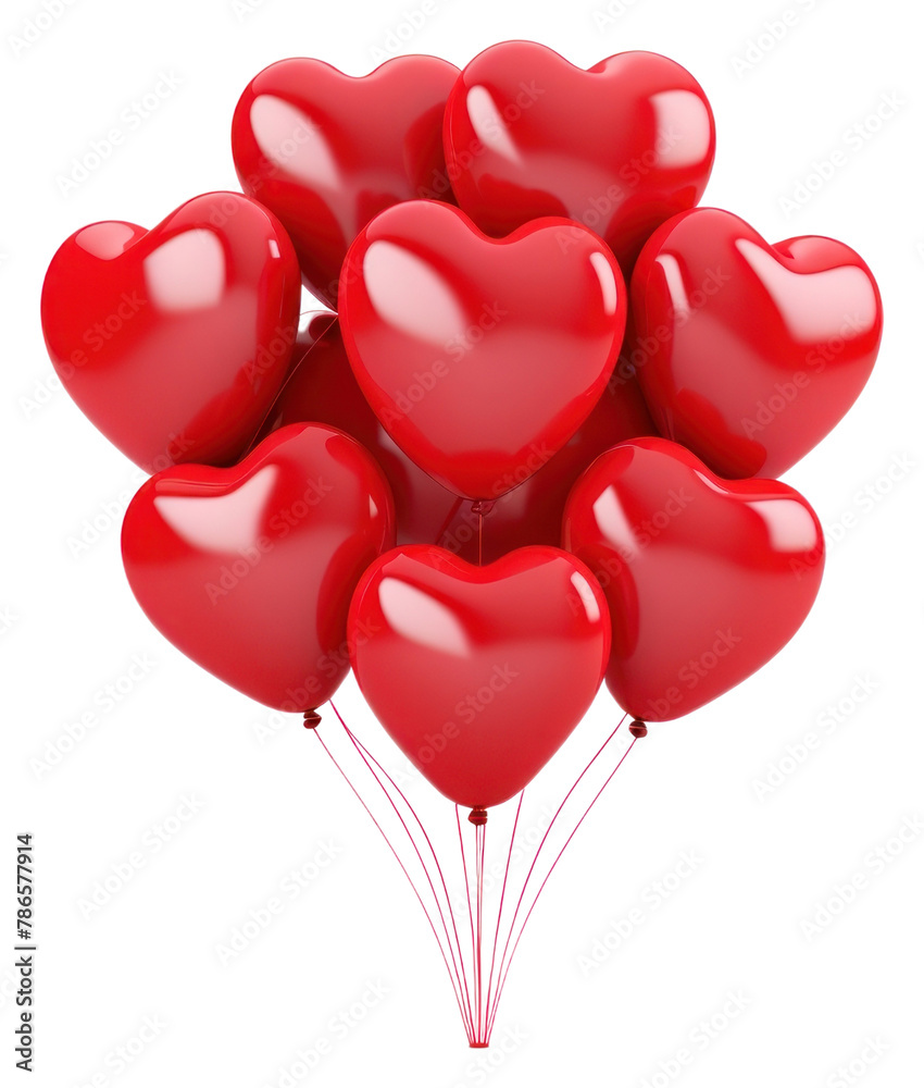 PNG Balloon heart red white background