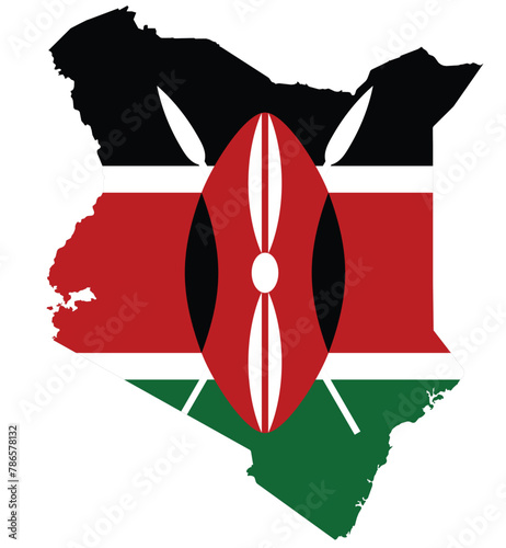 Outline of the map of Kenya with regions