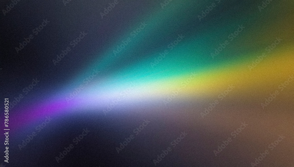 Abstract spectrum light beam on grainy texture