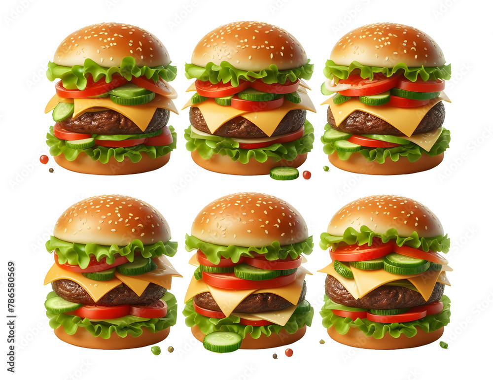 hamburger burger on transparent background hamburger burger on transparent background