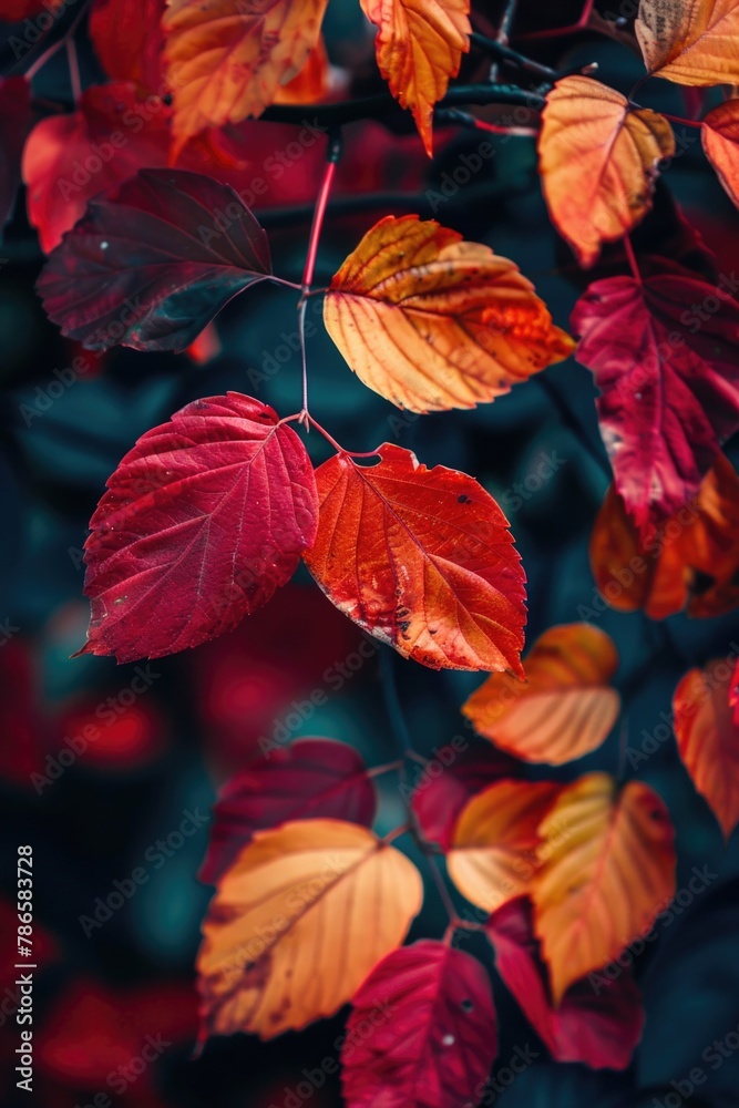 Detailed view of leaves on a tree, suitable for nature concepts Detailed view of leaves on a tree, suitable for nature concepts
