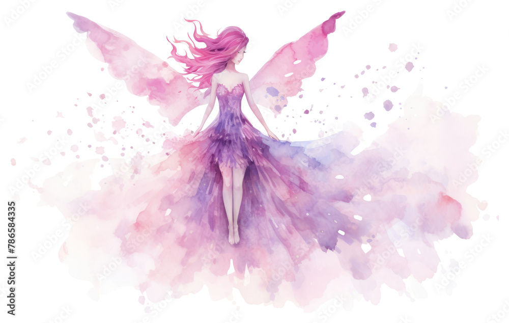 Fototapeta premium PNG Fashion purple fairy angel