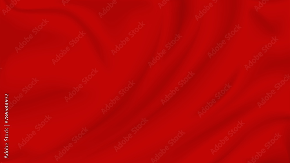The red flag twists in the wind. Realistic 3D render, fabric with folds, light and shadow according to the shape. Vector illustration. The red flag twists in the wind. Realistic 3D render, fabric with folds, light and shadow according to the shape. Vector illustration.