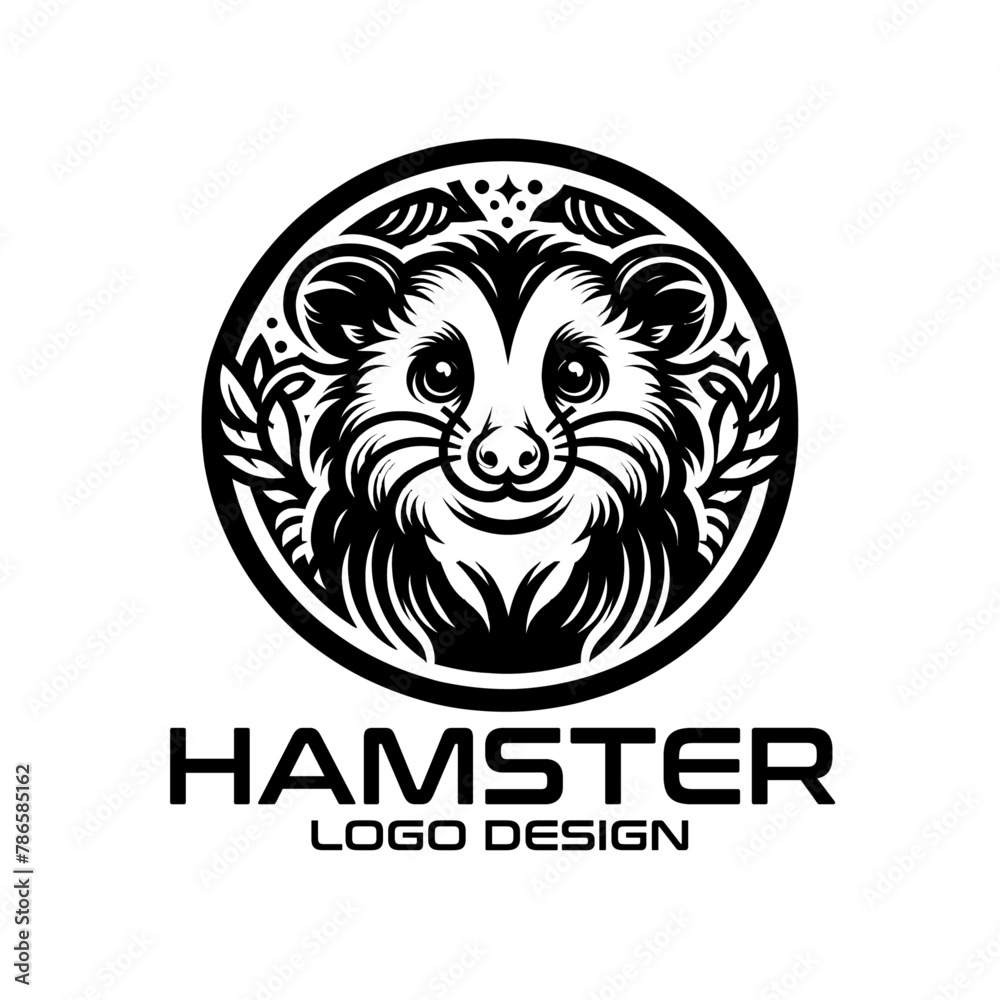 Hamster Vector Logo Design Hamster Vector Logo Design