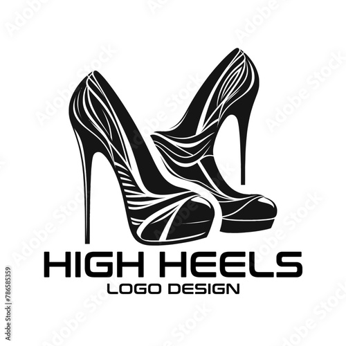 High Heels Vector Logo Design