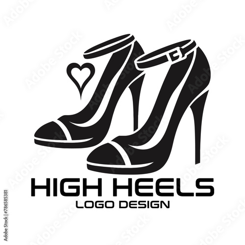 High Heels Vector Logo Design