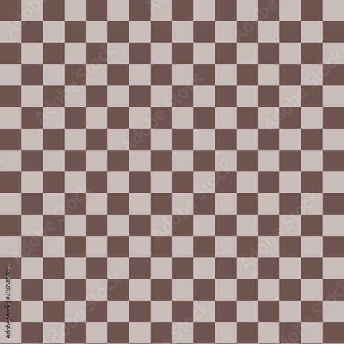popular checker brown chess square abstract background. Chessboard seamless pattern