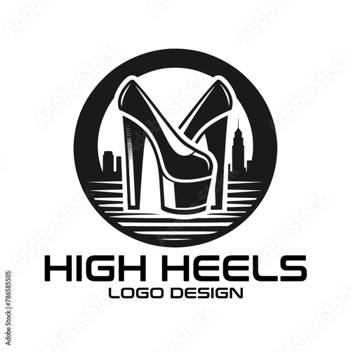 High Heels Vector Logo Design photo