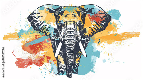 elefante  estilo estampa photo