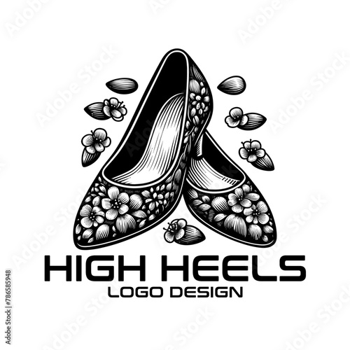 High Heels Vector Logo Design photo