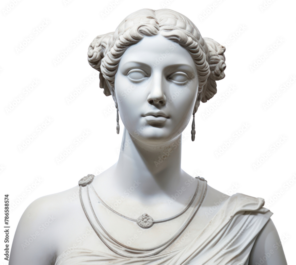 PNG Greek sculpture wearing necklace statue portrait female PNG Greek sculpture wearing necklace statue portrait female