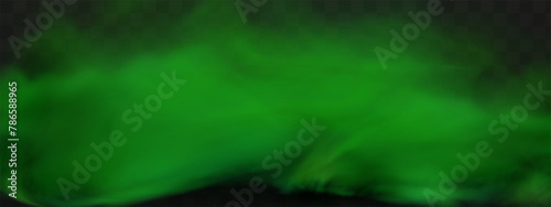 Green stink bad smell, smoke or poison gases,chemical toxic vapour.Vector realistic set of stench breath or sweat odor isolated on transparent checkered background.
