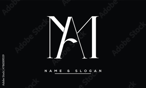 AM, MA, A, M Abstract Letters Logo Monogram