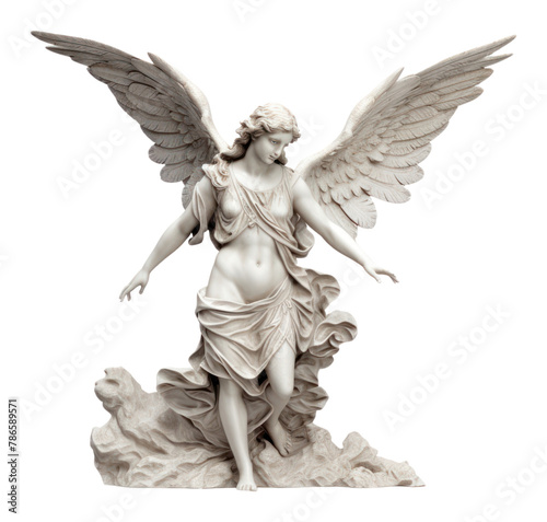 PNG Greek sculpture angel statue white background representation