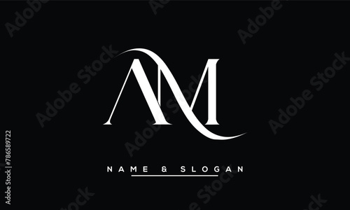 AM, MA, A, M Abstract Letters Logo Monogram
