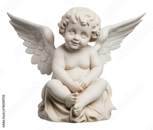 PNG Greek sculpture cherub statue angel white