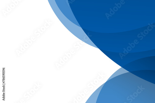 Blue wave overlap modern background with white space for text and message. template design	