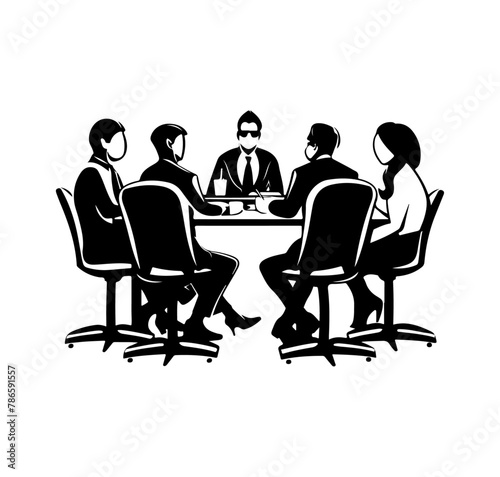 Meeting Arbeit Firma Teamarbeit Vektor