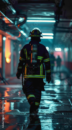 A Fire Inspector Conducting inspections of buildings, facilities, and public spaces to ensure compliance with fire safety codes and regulations, realistic people photography