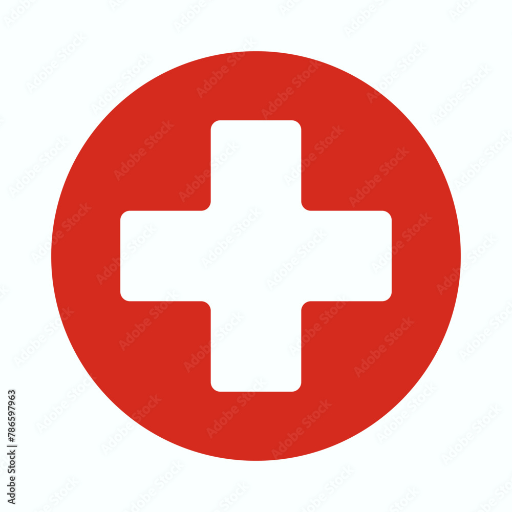 Swiss Cross Squircle Corners Red Circle Swiss Cross Squircle Corners Red Circle