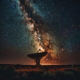 Astrophotography: Milky Way Above Very Large Array Satellite Dish