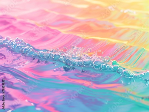 Wisdom in Motion: Ethereal Colorful Waves Dancing on Canvas of Harmony