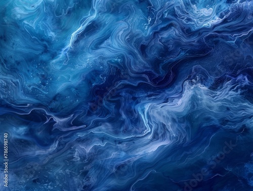 Swirling Azure and Cobalt Eddies: Enchanting Depths of Blue Waters