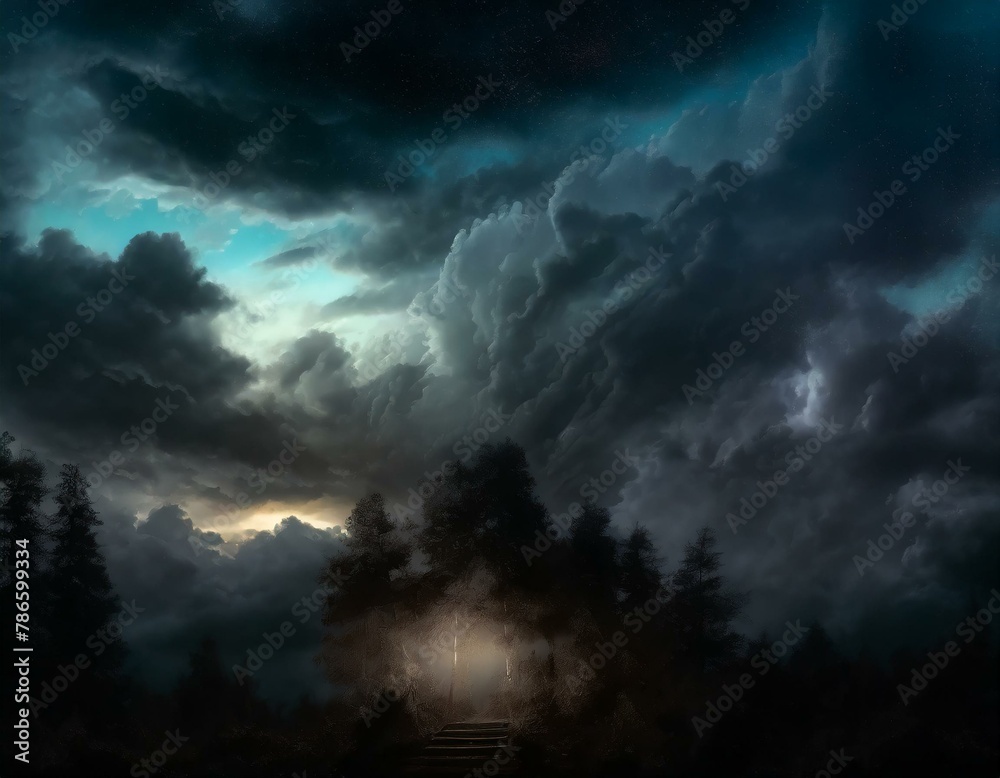 Naklejka premium storm clouds timelapse