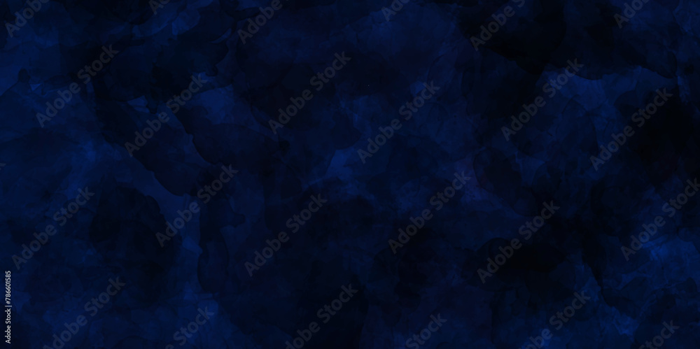 Abstract dark blue fantasy watercolor background texture .splash acrylic dark blue background .banner for wallpaper .watercolor wash aqua painted texture .abstract hand paint with stain backdrop .