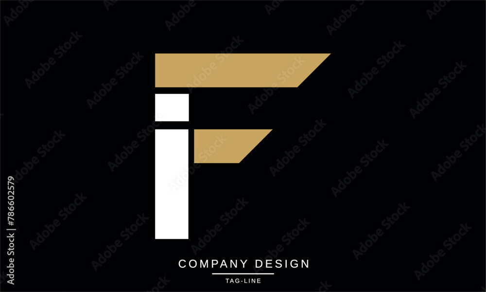 IF, FI Abstract Letters Logo Monogram Design Font Icon IF, FI Abstract Letters Logo Monogram Design Font Icon