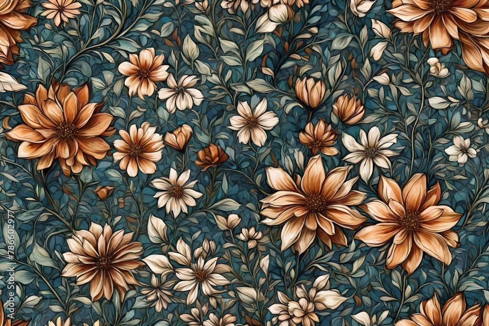 Floral patterns on a living canvas, a background that enchants with its botanical grace. Floral patterns on a living canvas, a background that enchants with its botanical grace.