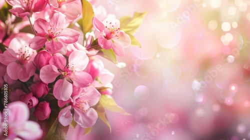 Close up of a bunch of pink flowers, perfect for nature backgrounds © Fotograf