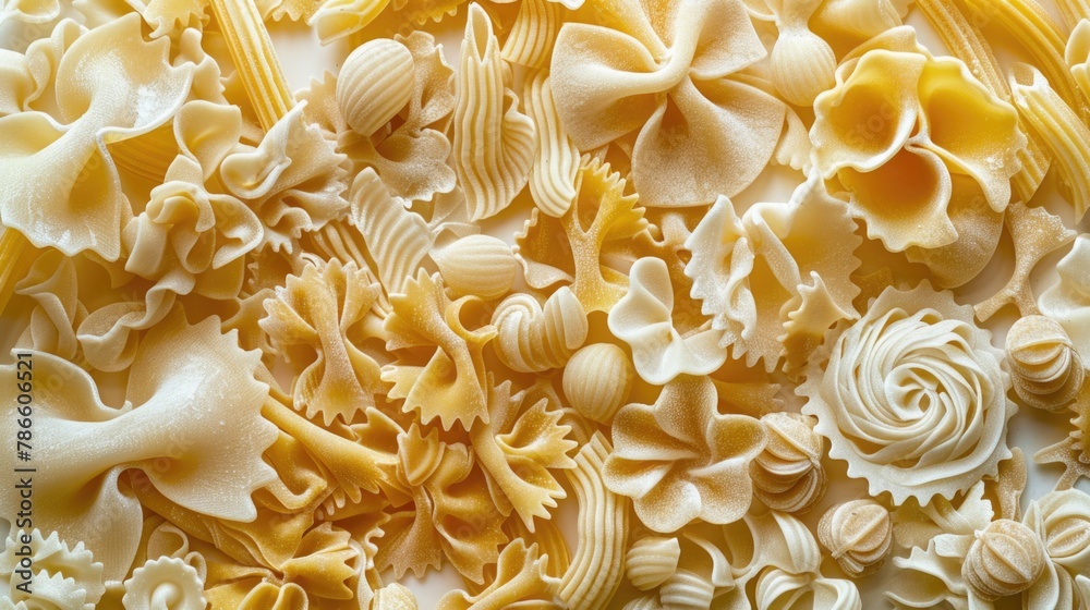 A close up of a pile of pasta. Perfect for food blogs or Italian cuisine websites A close up of a pile of pasta. Perfect for food blogs or Italian cuisine websites