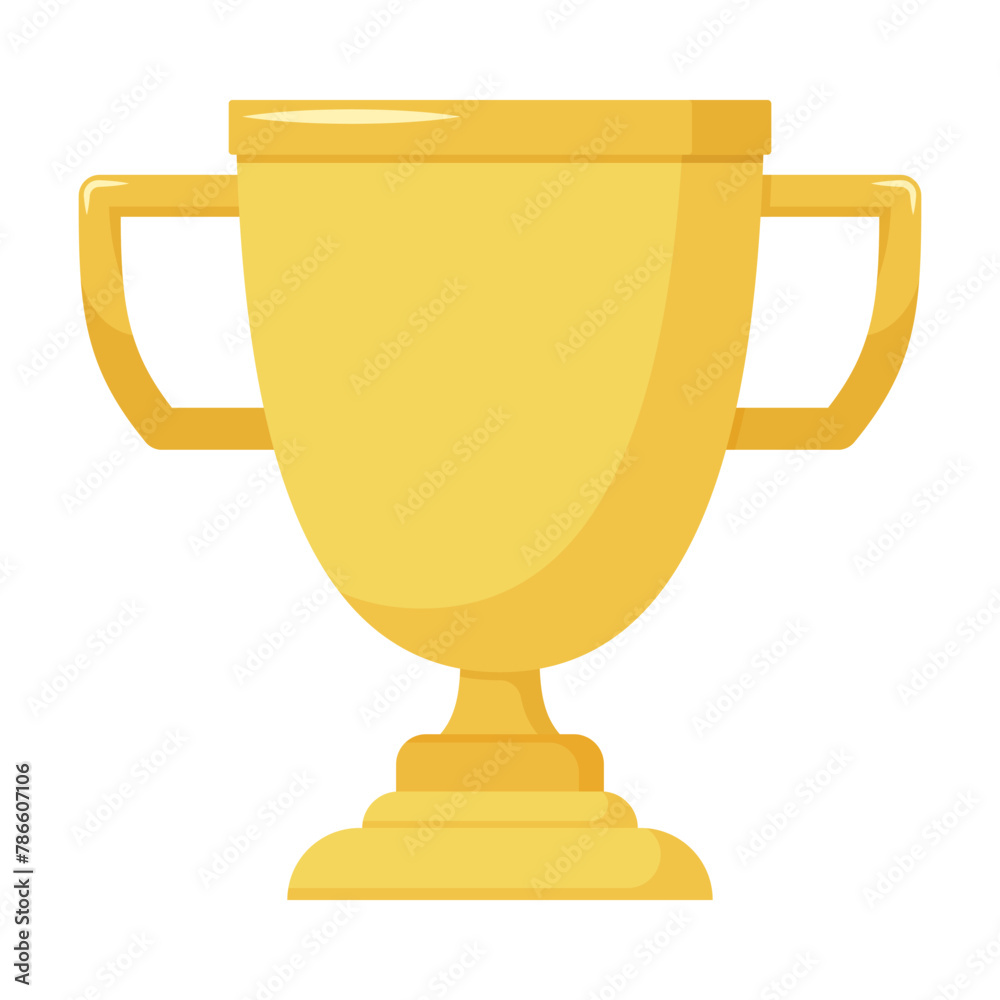 Flat illustration of victory trophy on isolated background Flat illustration of victory trophy on isolated background