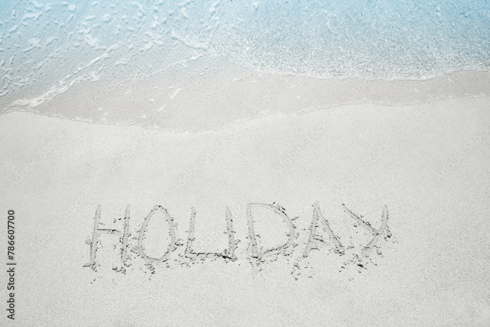 Fototapeta premium beautiful drawing on the sand near the sea shore background