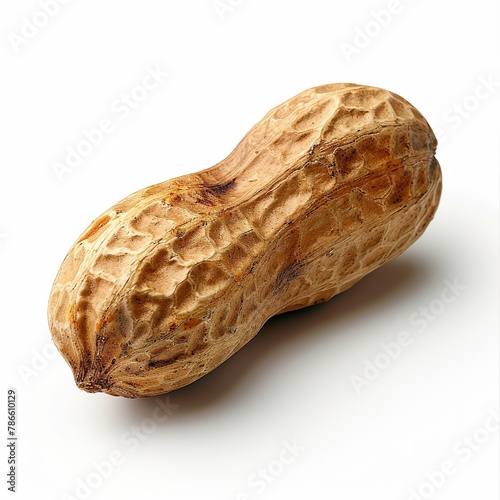Peanuts in nutshell isolated on white background. Created with Generative AI