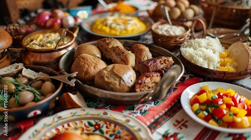 Traditional Eastern European meals on the occasion of Easter