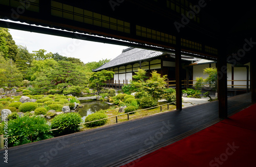 等持院　書院から庭園と方丈を望む　京都市北区