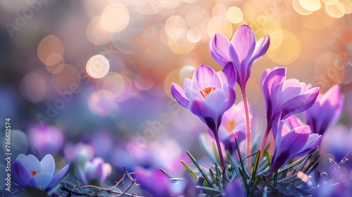 Spring Flowers on a Beautiful Background