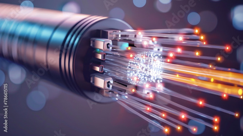 Fiber optic technology enables seamless data transmission between computers through a high-speed connection