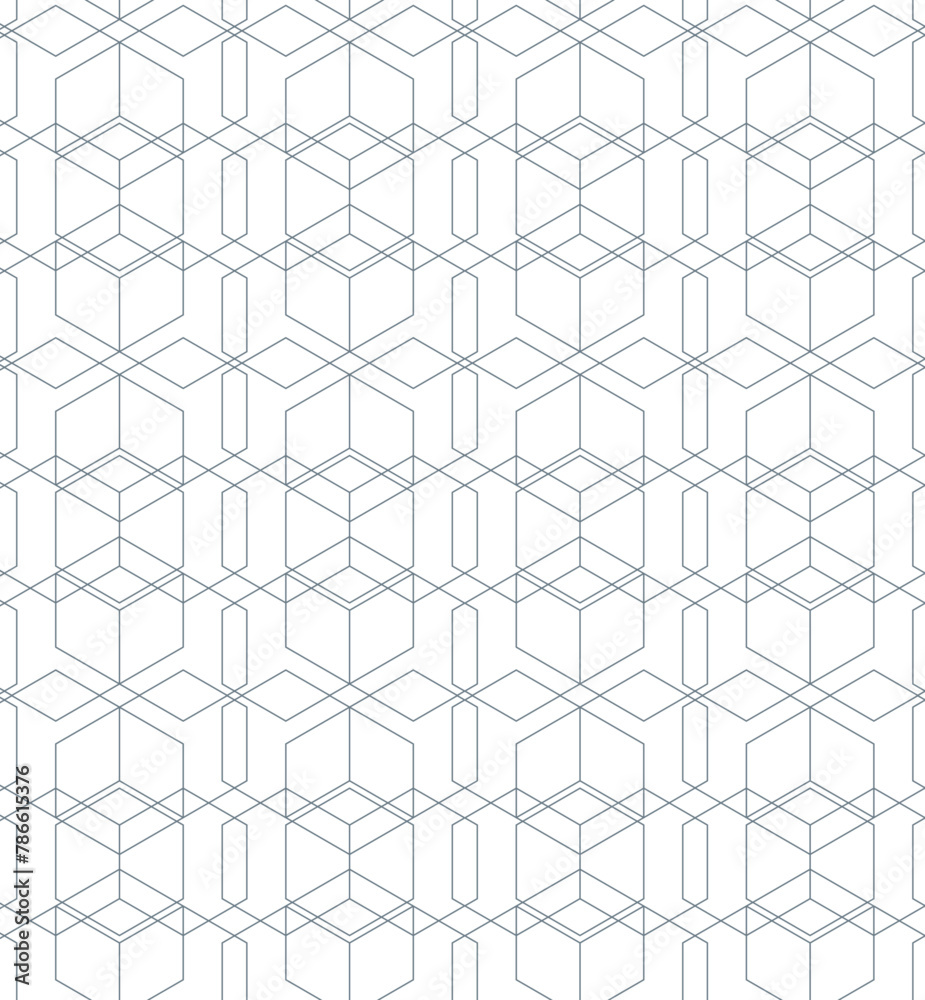 Pattern di esagoni intersecati blu polvere 