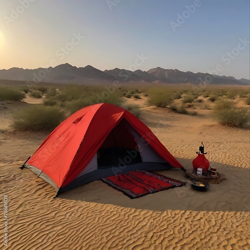 landscape in the desert  tent in the desert  tent in the day  Desert country  red tent at day   mahram  Iran  Iraq  Muslim mahram-ul-ihram