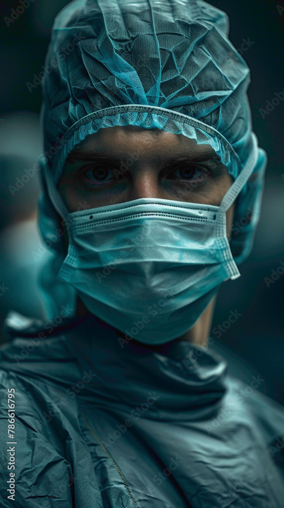 A Surgeon Collaborating with surgical teams and medical staff, realistic people photography