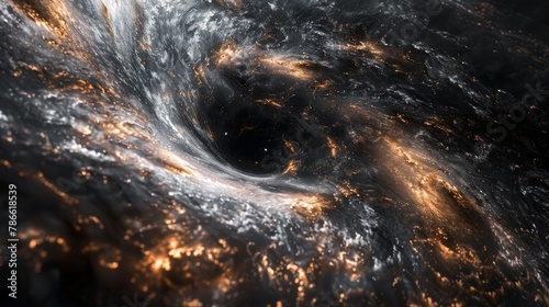 An accretion disk of a supermassive black hole photo