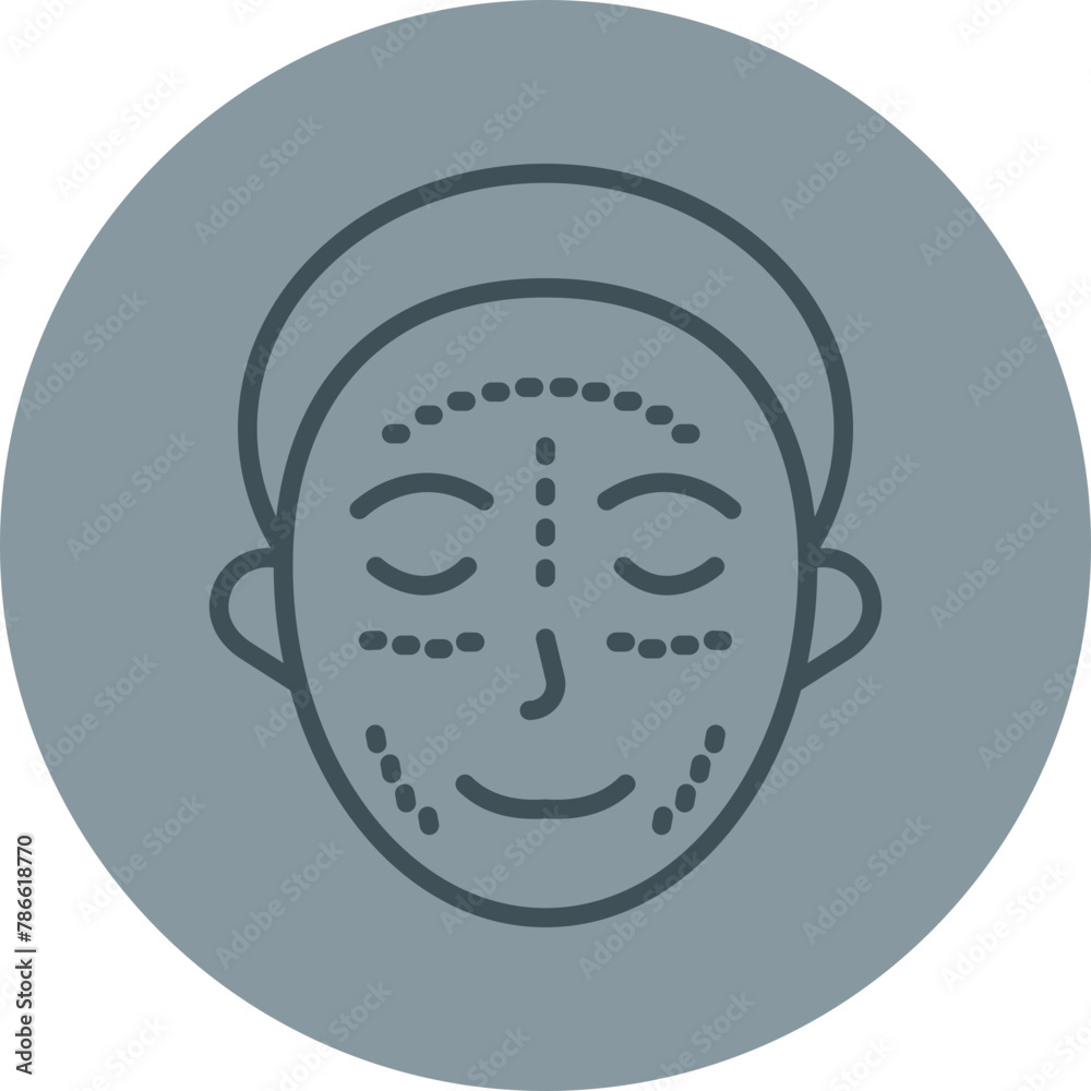 Plastic Surgery Grey Line Circle Icon Plastic Surgery Grey Line Circle Icon