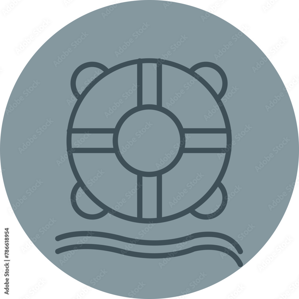 Life Saver Grey Line Circle Icon Life Saver Grey Line Circle Icon