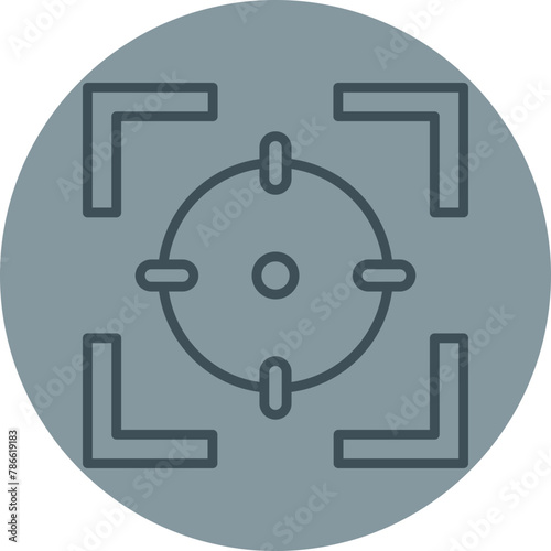 Focus Grey Line Circle Icon