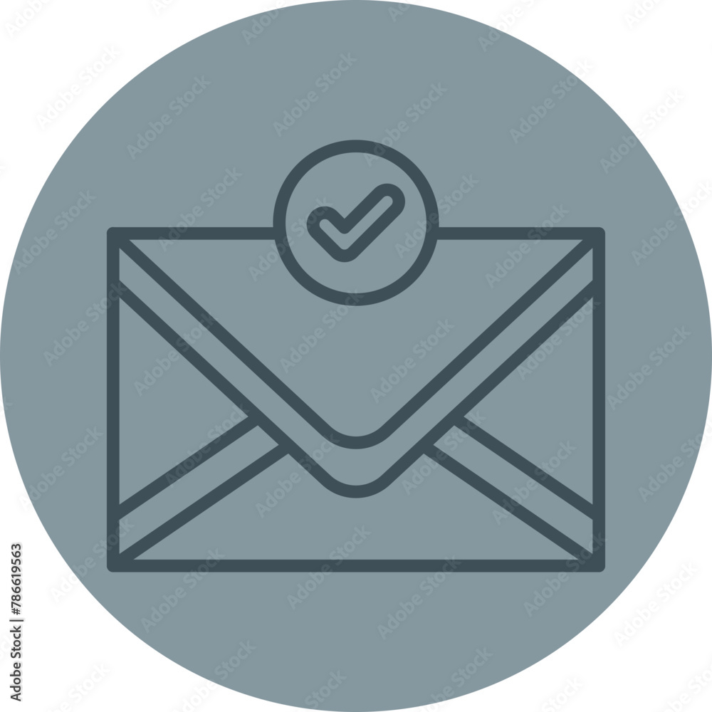 Email Grey Line Circle Icon Email Grey Line Circle Icon