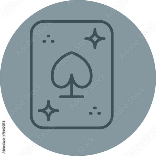 Magic Card Grey Line Circle Icon